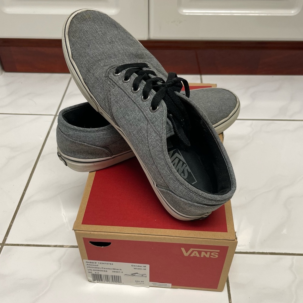 VANS mens atwood (grindle) pewter/black (9.5)